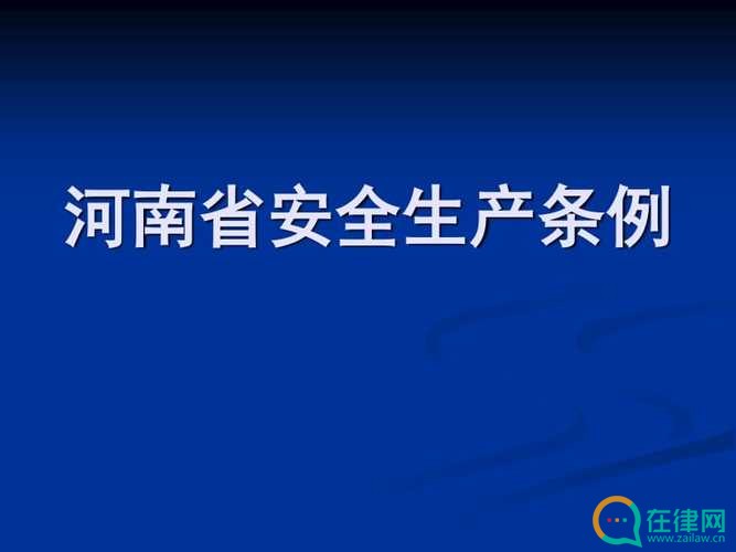 河南省安全生产条例